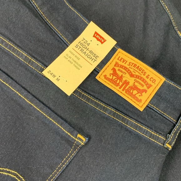 Levi’s 724 high-rise straight blue jeans - Picture 4 of 12
